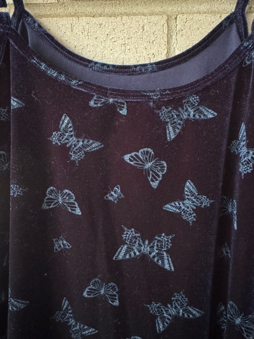 Y2K Delia’s Velvet Butterfly Slip Dress – Indie Sleaze Fairy Grunge Mini Large - Picture 4 of 5